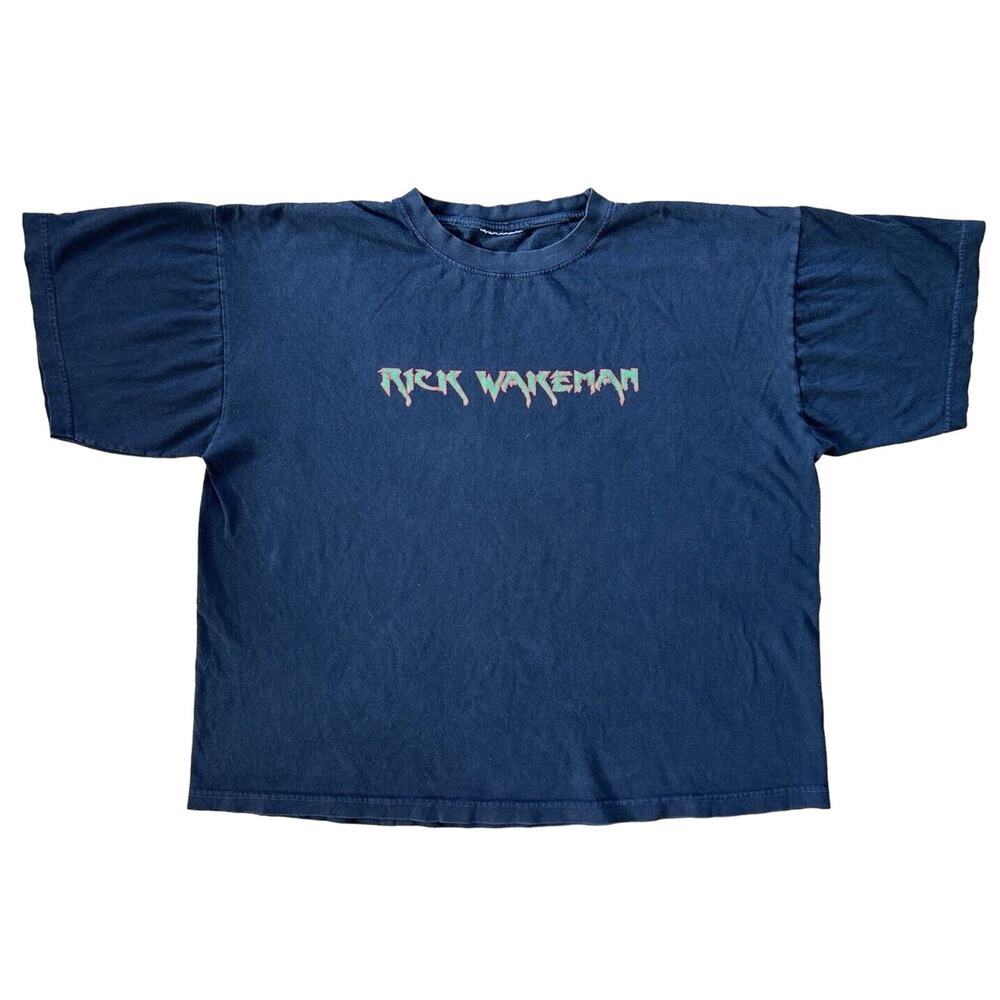 Vintage Rick Wakeman T Shirt Return to the Center of the Earth Men's Black 2XL
